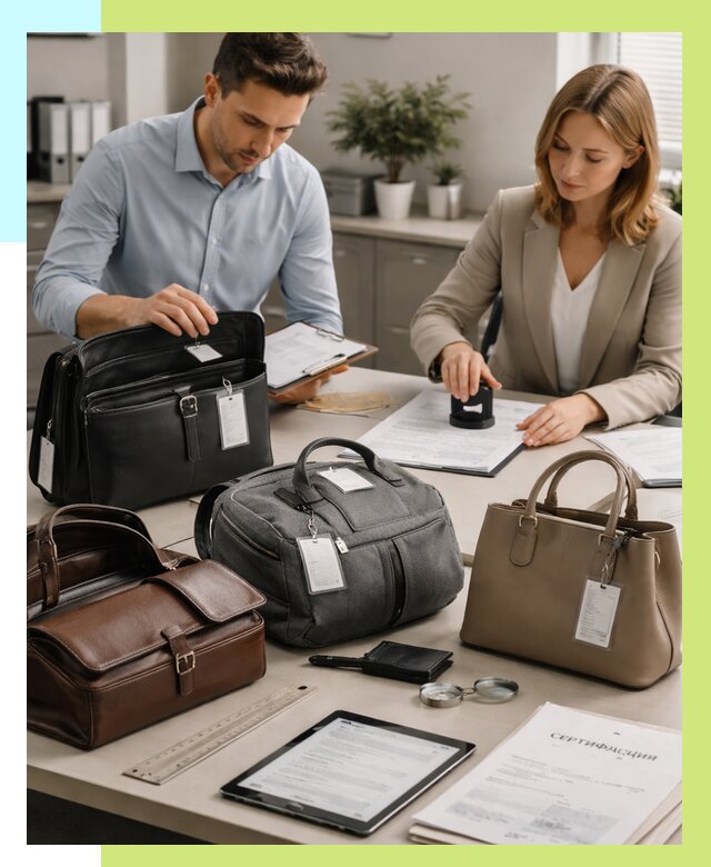 Сертификация сумок в Тобольске от 7625 руб. | Алешин-Тбл