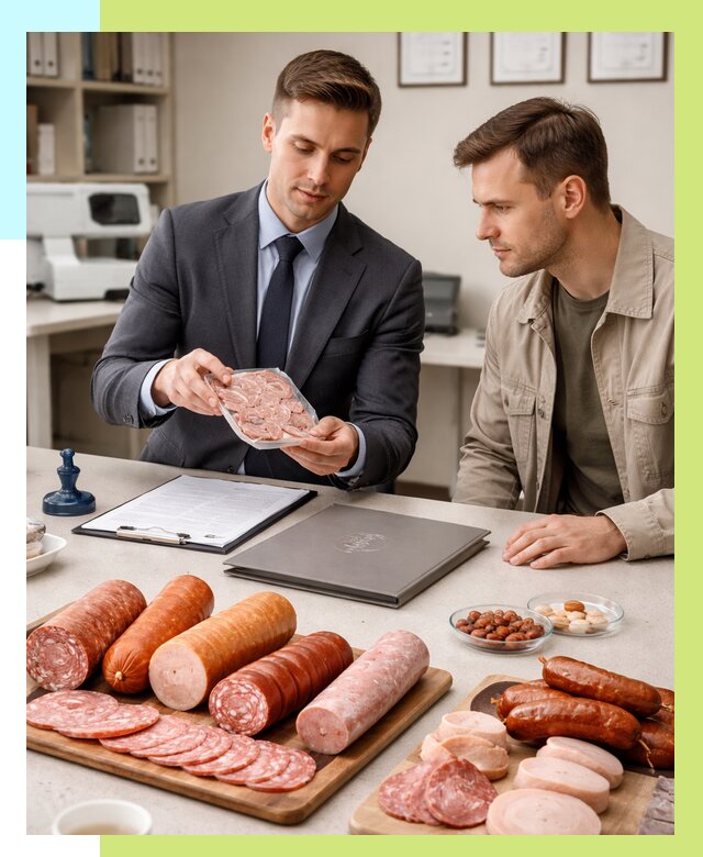 Сертификация колбасных изделий в Тобольске от 7625 р. | Алешин-Тбл