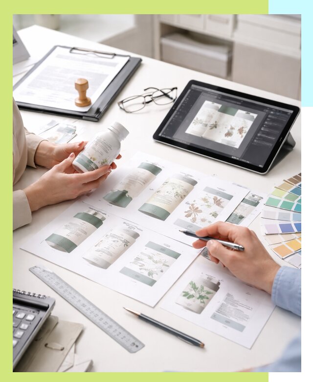 Профессиональная разработка дизайна и текста этикетки продукции в Тобольске