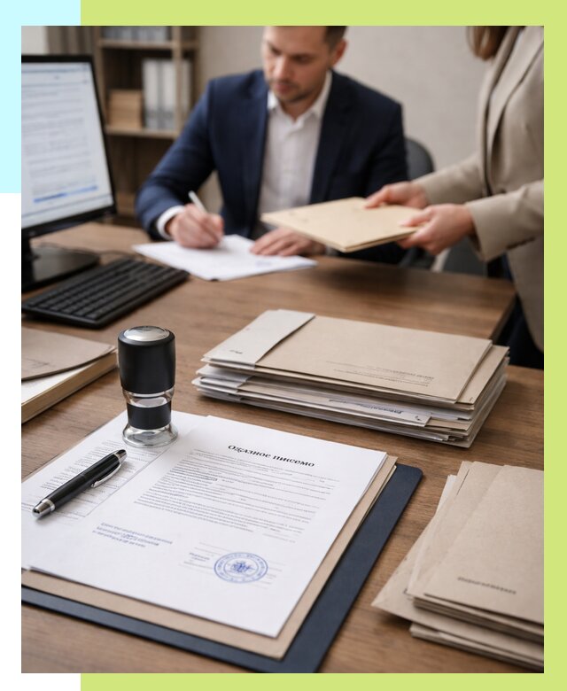 Отказное письмо для таможни в Тобольске от 3050 р, Алешин-Тбл