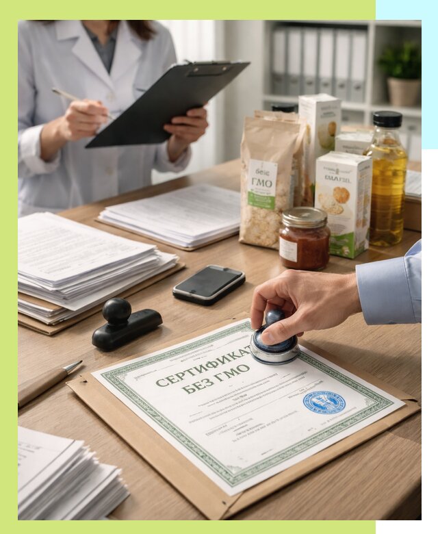 Получение сертификата Без ГМО для продукции в Тобольске